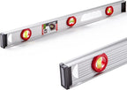 Kapro - 130 Project I-Beam Level - Features V-Groove, Horizontal, Vertical + 45° Vials - Aluminum Frame + Handle + ABS End Caps - 24 Inch