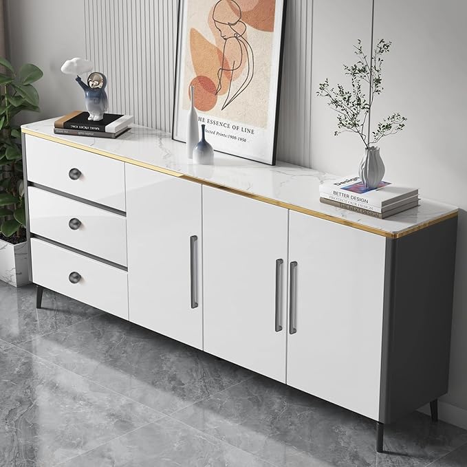 10 Pack 7.5 Inch(192mm) Hole Center Modern Matte Dark Gunmetal Gray Cabinet Pull Handle Timeless Vanity Drawer Pull Handle Classic Cabinet Hardware for Kitchen Bathroom, Screws Included, Gray(7.5x10)