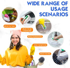 Lallisa 12 Pcs Scrub Brush for Cleaning with Handle Comfortable to Grip Heavy-Duty Flexible Stiff Bristles Scrubber Brushes Bulk for Shower Bathroom Carpet Kitchen Floor Tiles (Green)