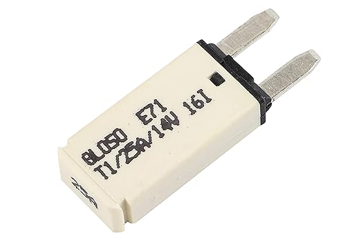 GLOSO Circuit Breaker E71 2.8 mm Automatic Mini ATM 25Amp Circuit Breakers Auto Reset (T1) - 1 Pack (25A)