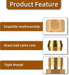 Brass compression tube pipe fitting connector Straight Coupling Adapter 3/8" Tube OD x 1/8" NPT Female Connector (3/8od to 1/8npt)