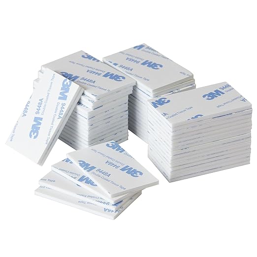 QDiShi 50PCS EVA Double Sided Adhesive Pads Pre-Cut Foam Tape 3x5cm Heavy Duty Mounting Tape White Super-Sticky Pad Waterproof Self Adhesive Pad for Home Décor & DIY Art Crafts