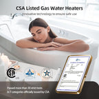 MIZUDO Tankless Water Heater Propane Outdoor Installation Max 5.1 GPM 120,000 BTU CSA Certified Constant Temp High Power On Demand Hot Water Heater for Big Family Whole House, Gen 2