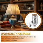 4 Pcs Pull Chain Lamp Socket Replacement, E26 Standard Threaded Base, Light Socket with Pull Chain, Lamp Parts for Repair (Silver)