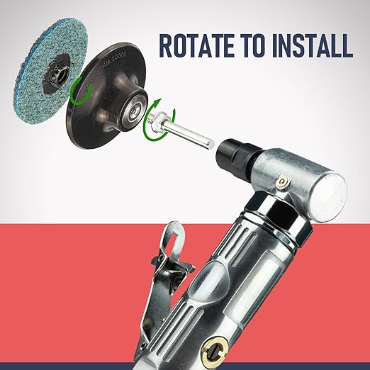 3 Inch Quick Change Disc Pad Holder, 6 Pcs Fast Lock Disc Holder, 1/4" Shank for Angle Die Grinder Attachments, Type R, for Polishing, Sanding and Surface Preparation