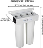 Home Master HMF2SmgCC Whole House Water Filter, 4-layer sediment filter 25 to 1 micron, Powerful Up-Flow KDF85 & Catalytic Carbon 10gpm, 1” NPT ports, Patented heavy steel bracket fits 16” wall studs