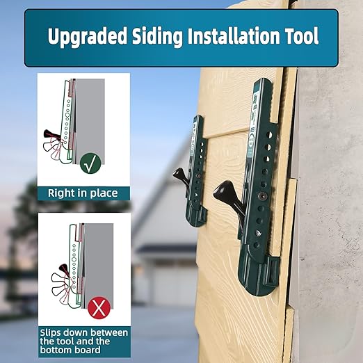 Siding Installation Tools for 5/16-Inch, 3/8-Inch, 7/16-Inch Fiber Cement Siding, Lap Mounting Gauge with Adjustable Reveals, Polycarbonate Body, 2 Packs