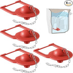 Saillong 4PCs Toilet Flapper Replacement Compatible with Kohler Parts 84995 and 1000490, 2 Inch Rubber Toilet Flapper Replacement with Stainless Chain, Water Conserving