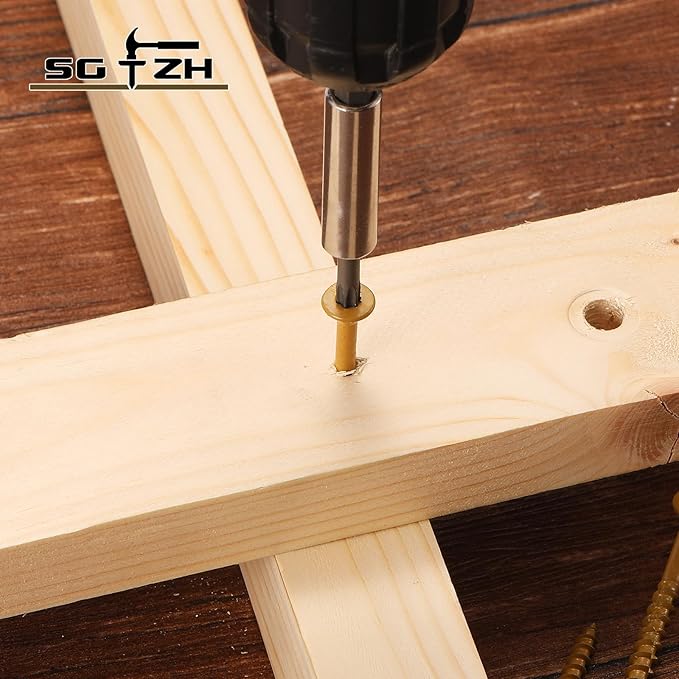 #8 x 3/4" Deck Screws (1656Pcs) 6lb. Exterior Wood Screws. Carbon Steel, Tan, Flat Head, Rust Resistant epoxy Coated, with T25 Star Bit