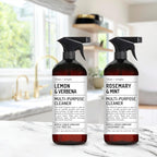 Clean + Simple Multi Purpose Cleaners | With Apple Cider Vineager, Rosemary, And Tea Tree Oil | Set of 4 32oz bottles | Home and Body Company