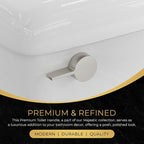 RAVINE Premium Modern Luxury Universal Toilet Handle Replacement, Majestic Collection. Toilet Lever Replacement, Easy Install (Nickel, Front Mount)