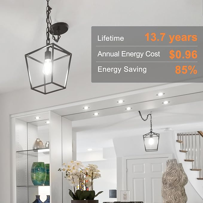 TJOY Edison Light Bulbs 60W Equivalent, Dimmable Vintage LED Light Bulbs, E26 Medium Base, 5000K Daylight, ST58, 8W, 800LM, Ultra-Bright, 80+CRI, Antique Decorative LED Filament, Clear Glass, 4 Pack