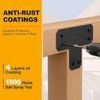 #14 x 6 Wood Structural Screws 300 Pack Hex Head Lag Screws, Rust Resistant Timber Screws for Timber/Log/Landscaping Wood (Black)