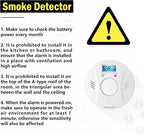 Smoke Detector and Carbon Monoxide Detector Co2 Detector Battery Powered with Test/Reset Button 4 Pack