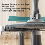 Spin Mop and Bucket with Separate Dirty and Clean Water,360° Spin Mop and Bucket System with Widening Foldable Handle,4 Replaceable Mop Pads,Square Mop for Floor Hardwood Tile Marble Wall Cleaning