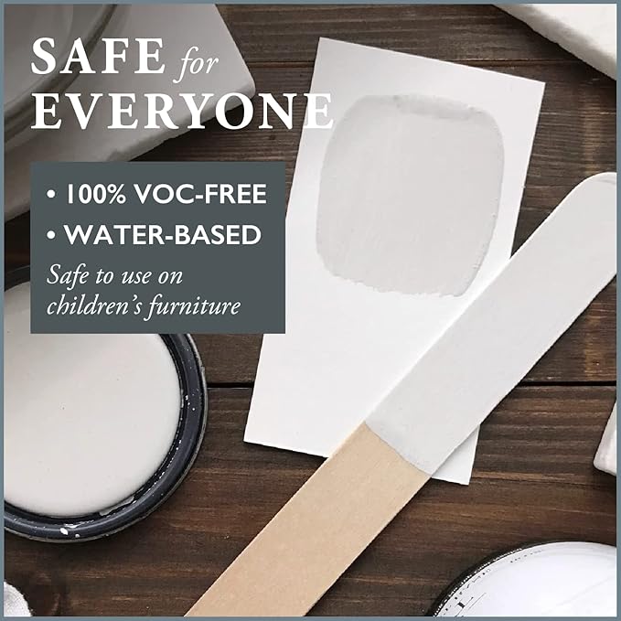 AMY HOWARD AT HOME Chalk-Based One Step Paint for Furniture, Cabinetry, Decor, Finish, and More | No Stripping, Sanding, or Priming | Ultra-Light Base | 32 Ounce | Italian Silver