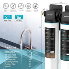 Frizzlife DW15 Under Sink Water Filter System, NSF/ANSI 53&42 Certified Elements, Reduces 99.99% Lead, Chlorine, Fluoride, Bad Taste & Odor, Direct Connect 2-Stage Water Filter, 0.5 Micron, USA Tech