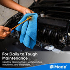 Shop Towel Rags, 20 Pack Reusable Shop Rags Bulk Microfiber Cleaning Cloth Lint Free Cleaning Towels for Car Kitchen Automotive Bar Mechanic Restaurant Garage, 11.5"x 11.5", Blue