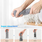 12 Pack Cleaning Cloth,Ultra Soft Absorbent Quick Drying Microfiber Cleaning rags,No scratches,Reusable,Washable,Lint Free Cleaning Towels for Kitchen,Window,Glass,car,11.8"×11.8",(Multicolor)