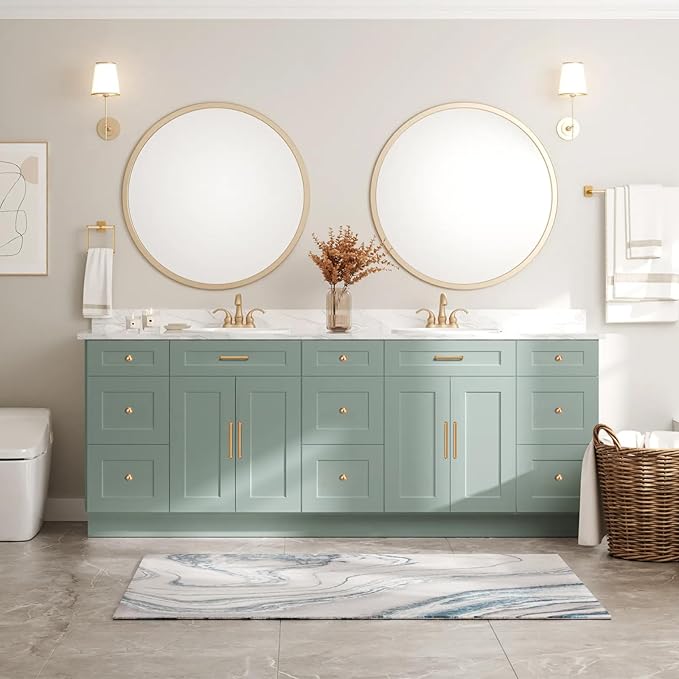 10 Pack Brushed Champagne Bronze Cabinet Knobs Cabinet Pull Handle Timeless Vanity Drawer Pull Handle Classic Cabinet Hardware for Kitchen Bathroom, Champagne(1x10)