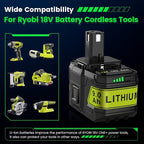 9.0Ah 18V P109 P108 P102 Replacement for Ryobi 18V Battery P103 P104 P105 P107 P106 18Volt ONE+ Lithium-Ion Cordless Power Tool Battery, 2Pack