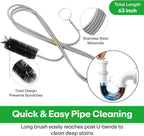 Sylvan AC Drain Line Cleaner | Free XXL Drain Brush | 32 Oz | 12 Month Supply | Made in USA | Universal Compatibility | Removes Clogs and Buildup from HVAC Condensate Lines | Air Conditioner Unclogger