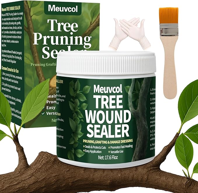 Tree Wound Sealer & Dressing, 500g Tree Pruning Sealer for Cut, Damaged Bark, Grafting – Effective Tree Repair Sealant for Shrub, Bonsai, Rose, Orchard | Horticulture Grade Seal Formula