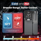 iSpring RCD100HCG Hot & Cold Reverse Osmosis System Countertop, Alkaline RO Water Filter Dispenser, 9 Temperature & 6 Dispensing Volume Options, TDS & Filter Lifespan Monitor, Plug and Play