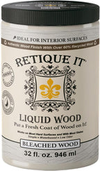 Retique It New and Improved Formula Liquid Wood Coatings - Stainable Primer - Paint It Then Stain it (Bleached Wood, Large)