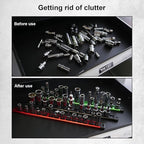 Magnetic Socket Holder Organizer Set:3/8-Inch Drive Socket Trays Socket, 360° Swivel 14 Clips Socket Holder Kit, For Automotive Mechanic Garage (Red)