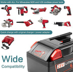 2Pack 6000mAh 28V Battery Replacement for Milwaukee M28 Battery Compatible with M28 48-11-2830, V28, M28B, M28BX Cordless Power Tools