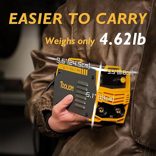 TOOLIOM 135A Stick/Lift TIG Welder 110V MMA ARC Welder Machine with Lift TIG Torch with LCD Display Portable Welding Machine