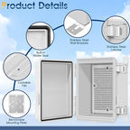 Waterproof Outdoor Project ABS Plastic Junction Box IP67 Weatherproof Dustproof Enclosure with Hinged Cover, Mounting Plate,Wall Brackets for Power Project (8.7"X6.7"X4.5")