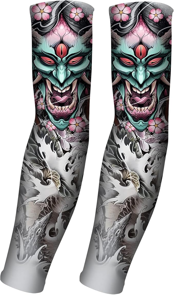 UV Sun Protection Arm Sleeves for Men & Women-UPF 50+ Sports Compression Cooling Sleeve-Unique TATTOO SLEEVE gift