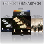 Wintergreen Lighting 25 Pack OptiCore LED C9 Warm White Christmas Light Bulbs - White Bulbs C9 LED Christmas Lights Heavy Duty Shatterproof E17 Bulbs/Base (Warm White Faceted)