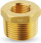 MAACFLOW brass 3/4" Male NPT to 3/8" Female NPT Adapter Reducer Hex Bushing (Thread OD1.02" - ID 0.58") (Pack of 1)