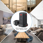 Power Strip Surge Protector, 10 Ft Extension Cord with 12 AC Multiple Outlets 4 USB (1 USB C), SMALLRT Power Tower Desktop Charging Station (Black, 10 FT PD20W)