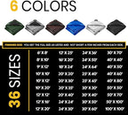 PROTARP Extra Heavy Duty 16 Mil Tarp Cover, Waterproof, UV Resistant, Rip and Tear Proof, Poly Tarpaulin with Reinforced Edges for Roof, Camping, Patio, Pool, Boat. (Black 30′ X 70′)