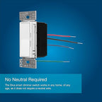 Lutron Diva Smart Dimmer Light Switch for Caseta Lighting (Lutron Smart Hub Required), for LED Lights, 150W, Single-Pole/3-Way, No Neutral, White, 9 Pack