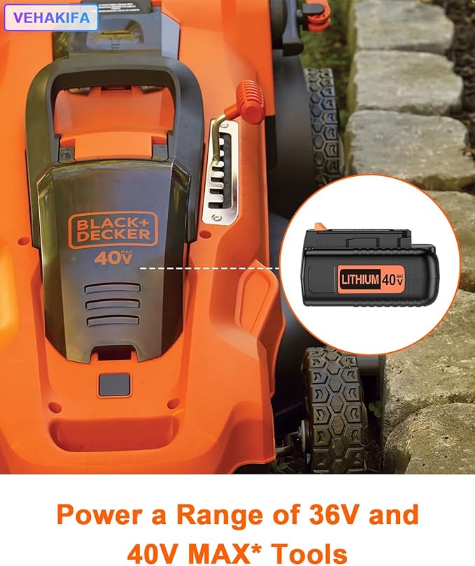 3000mAh 40V Compatible with Black and DeckerLCS1240 LST540 LBX2040 LBXR36 LBXR2036 LBX1540 LST136W Battery Compatible with All Power 40V Black and Decker Power Tools