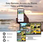 Kittyhok 10CH Wireless Security Camera System Outdoor with Monitor | 4pcs 2K Security Cameras Outdoor with Person Detection, Spotlight | 10CH NVR with 12'' IPS HD Monitor, 1TB HDD, 24/7 Recording