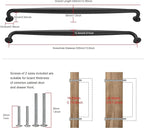 SAILING 5 Pack Cabinet Handles-12.6"/320mm Screw Spacing Matte Black Furniture Hardware Handles for Kitchen Cabinets Bedroom Dresser Wardrobe Cabinet Pulls