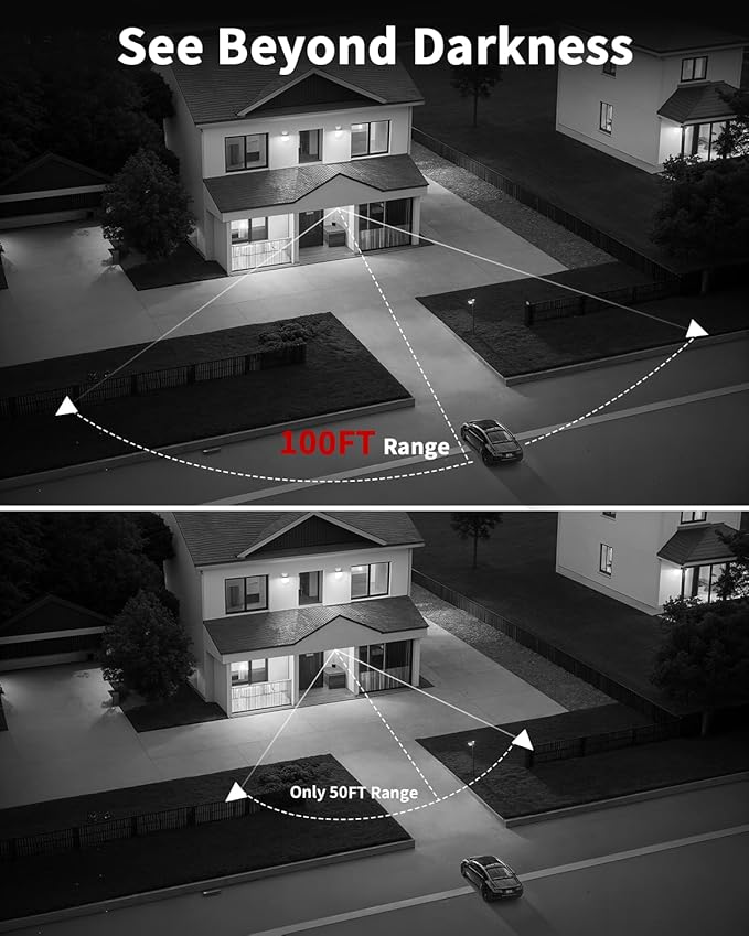 《4K Ultra HD & 100FT IR Night Vision》Wired Outdoor Security Camera System, POE Cameras for Home Security, NVR Video Surveillance Systems with Motion Detection