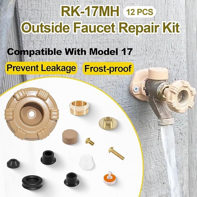 RK-17MH Outside Faucet Repair Kit Metal Handle Compatible with Woodford Model 17