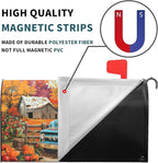 Kawani Fall Mailbox Cover - Autumn Harvest Thanksgiving Pumpkin Farm Truck Magnetic Standard Size 25.5x21 Inch Rustic Waterproof Post Box Wrap Garden Yard Decor for Outdoor