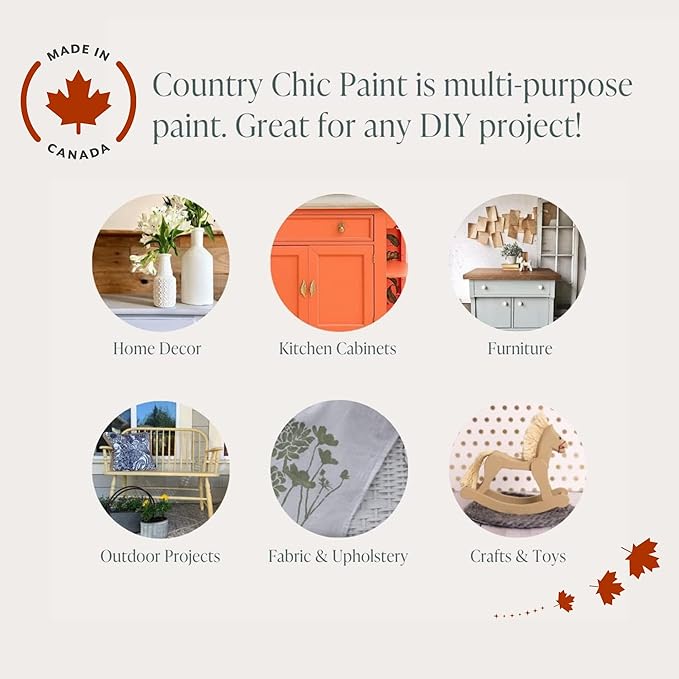 Country Chic All-in-One Chalk Paint for Furniture, Cabinets, Home Decor, Eco-Friendly, Matte Finish, Built-In Primer & Top Coat for Wood, Metal - Simplicity (White) - Quart 32 oz (950 ml)