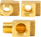 ChillWaves Brass Pipe Fitting, Barstock Male Run Tee 1/8" NPT Female x 1/8" NPT Female x 1/8" NPT Male Thread Adapter(3-PACK)