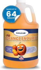 Multi-Purpose Enzyme Cleaner - MADE IN USA - Concentrate MAKES 64 GALLON - Stain and Odor Eliminator - ORANGE ENZYME - Odor Floor Cleaner All Purpose 128 oz