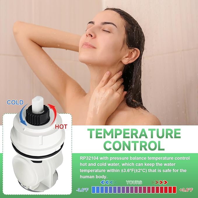 Delta Monitor RP32104 Shower Cartridge Replacement, Compatible with 1700 Series 1998-2005, with Installation Parts