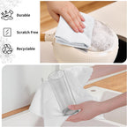 80 Pack Microfiber Cleaning Cloth Roll,Lint Free Rags & Tear Away Reusable Towels Washable Scratch,Ultra Absorbent Dish Rags(12" x 12") for Car Kitchen Home Garage-White